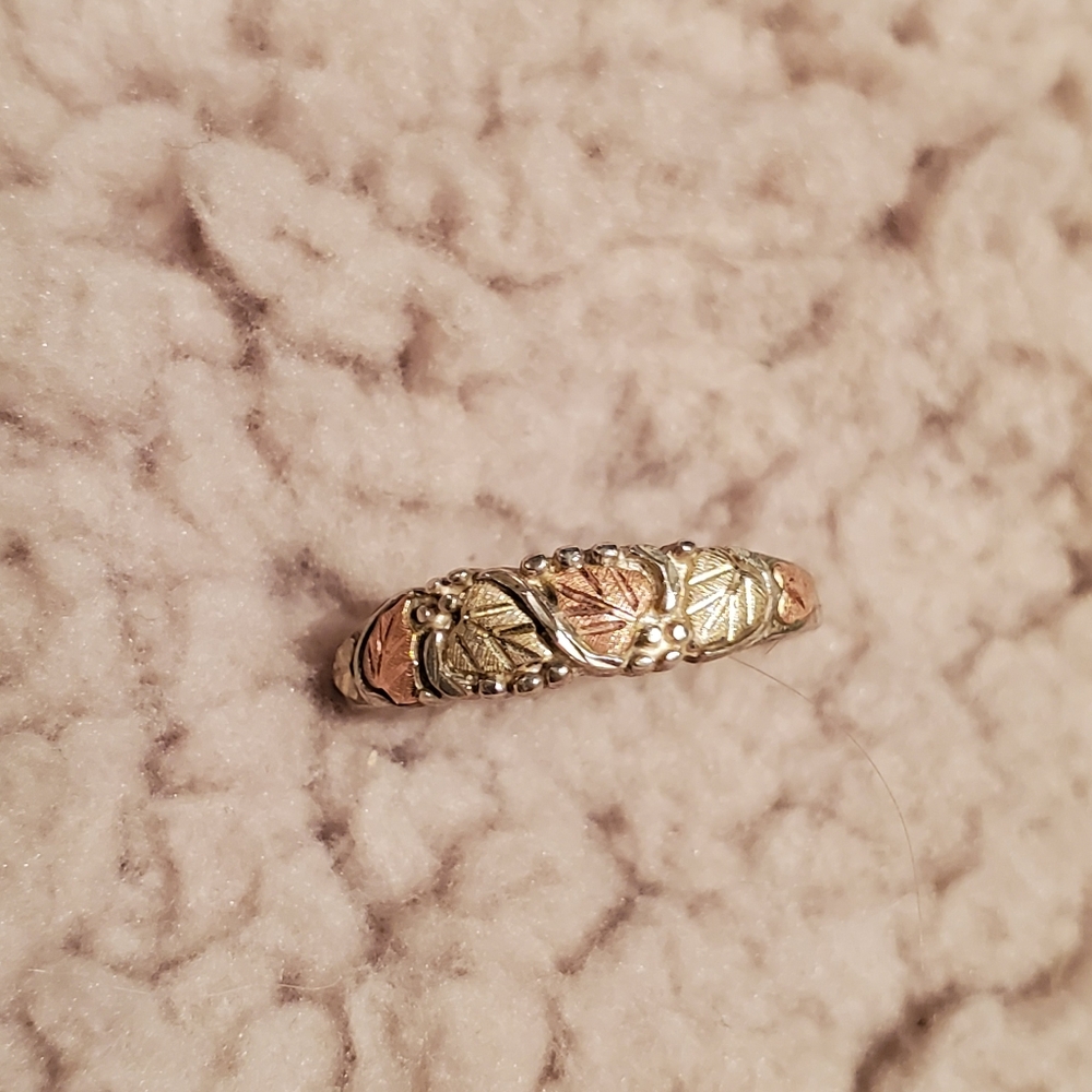 Black Hills Gold and Sterling Silver Ring